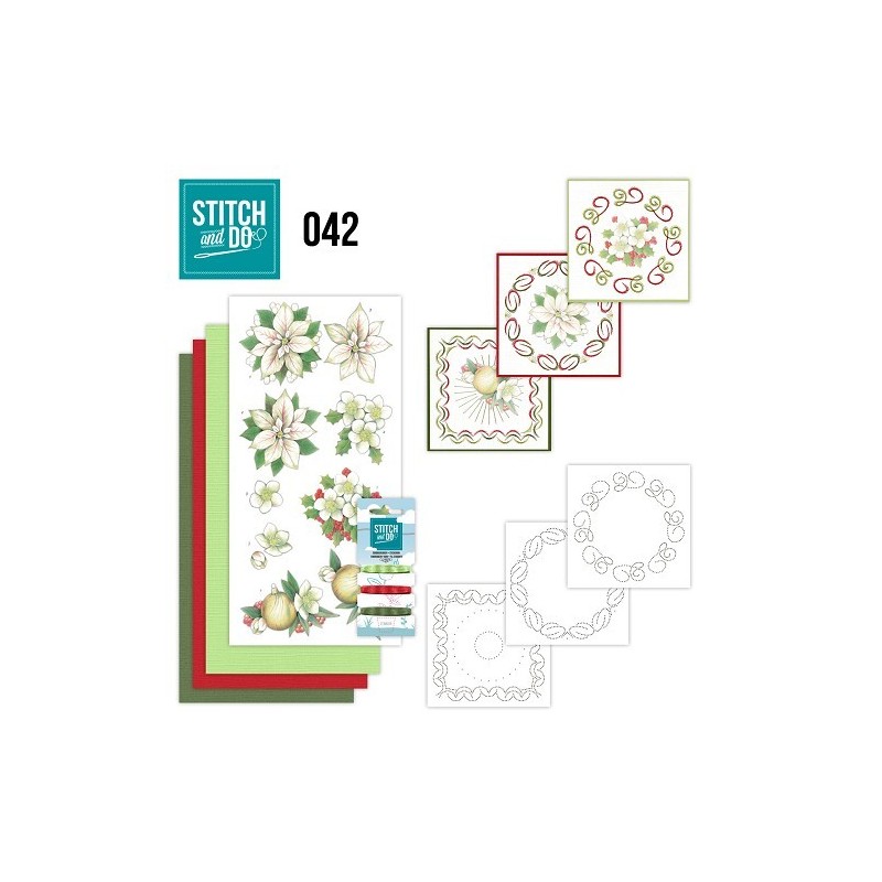 (STDO042)Stitch and Do 42 - White Christmas Flowers