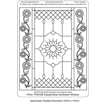 (TP3518E)PCA® - EasyEmboss Sunflower Window