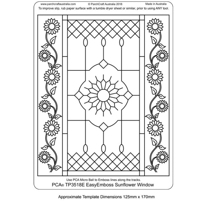 (TP3518E)PCA® - EasyEmboss Sunflower Window