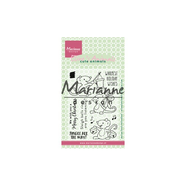 (ec0174)Clear Stamp Eline's Christmas mice