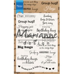 (CS1011)Clear stamp Hugs UK