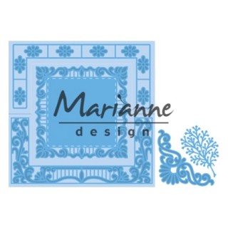 (LR0553)Creatables stencil Anja's lacy folding die: square