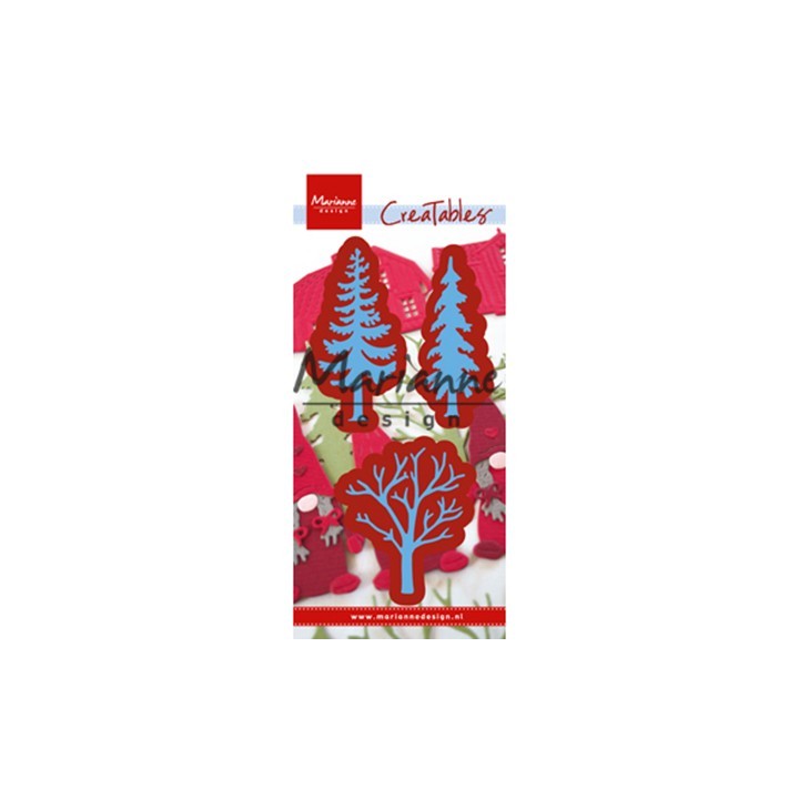 (LR0556)Creatables stencil Forest trees (set of 3)