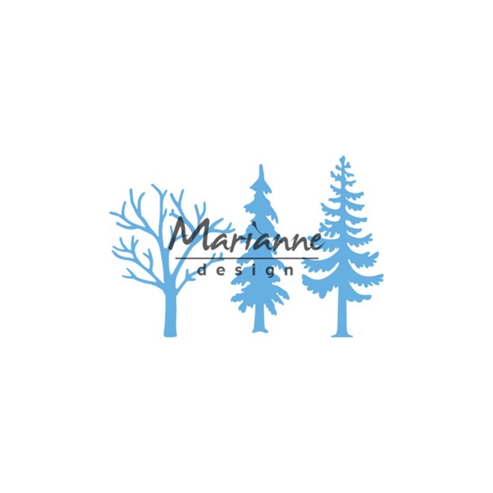(LR0556)Creatables stencil Forest trees (set of 3)