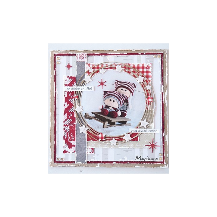 (CR1447)Craftables stencil Circle & stars