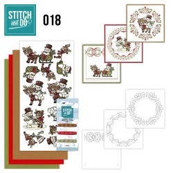 (STDO018)Stitch and Do 18 - Snowman and Reindeer