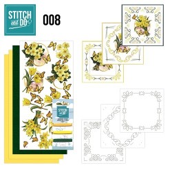 (STDO008)Stitch and Do 8 - Gele bloemen