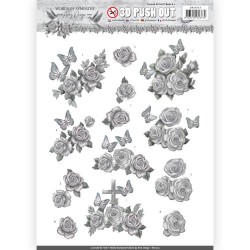 (SB10313)3D Pushout - Amy Design - Words of Sympathy - Sympathy Roses