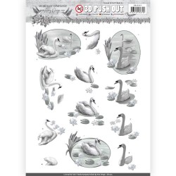 (SB10315)3D Pushout - Amy Design - Words of Sympathy - Sympathy Swans