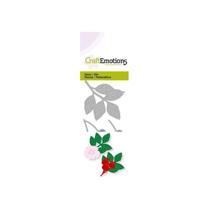 (115633/0228)CraftEmotions Die - rosehip 3D