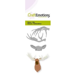 (115633/0225)CraftEmotions Die - head moose 3D