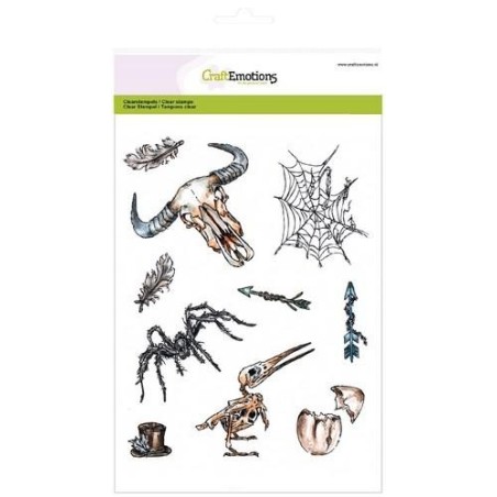(3002)CraftEmotions clearstamp RusticArt A5 - Weird Science 1