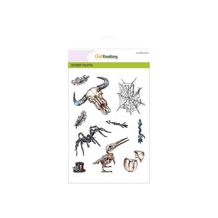 (3002)CraftEmotions clearstamp RusticArt A5 - Weird Science 1