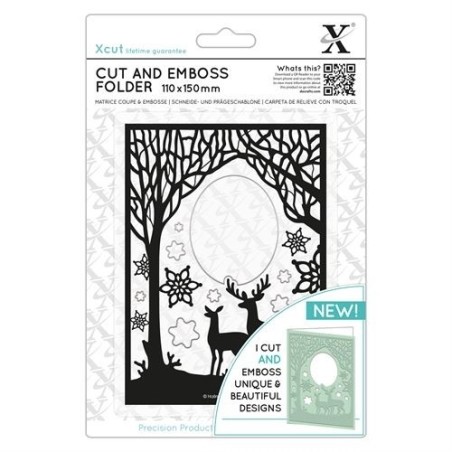 (XCU503941)Xpress embossing folder 110 x 150mm Winter Forest