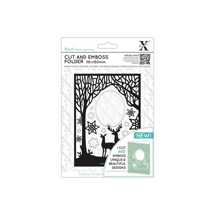 (XCU503941)Xpress embossing folder 110 x 150mm Winter Forest