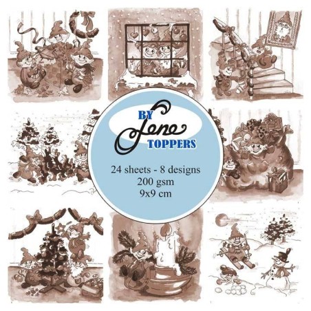 (BLT010)By Lene Toppers Elves & Gnomes Sepia