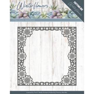 (PM10139)Dies - Precious Marieke - Winter Flowers - Snowflake flower frame