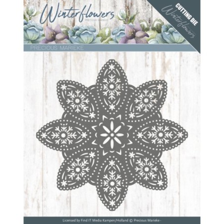 (PM10140)Dies - Precious Marieke - Winter Flowers - Floral Snowflake