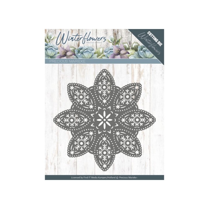 (PM10140)Dies - Precious Marieke - Winter Flowers - Floral Snowflake