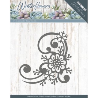 (PM10144)Dies - Precious Marieke - Winter Flowers - Snowflake flower corner
