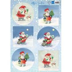 (HK1704)3D Hetty's Santas