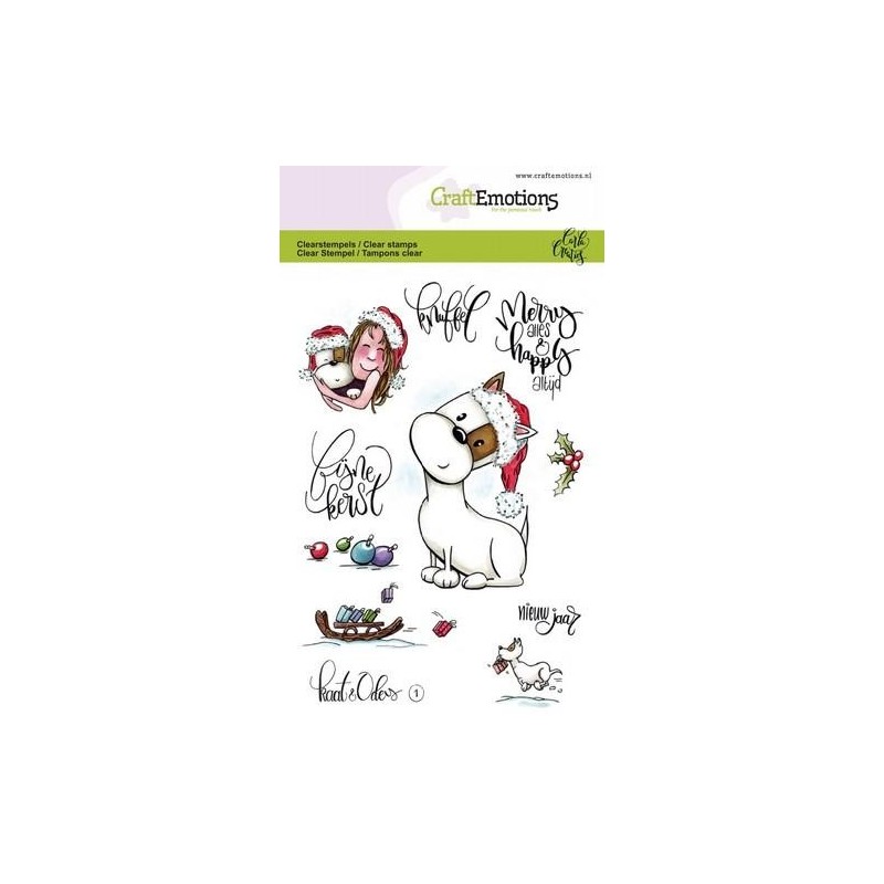 (1601)CraftEmotions clearstamps A6 - Kaat en Odey 1