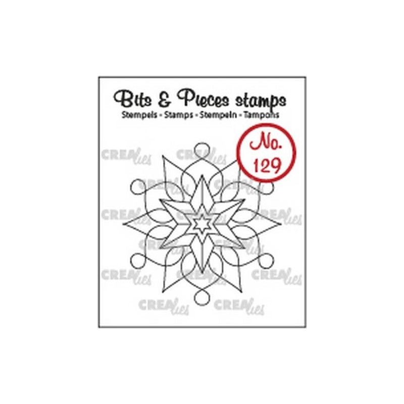 (CLBP129)Crealies Clearstamp Bits & Pieces snowflake A