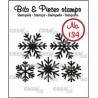 (CLBP134)Crealies Clearstamp Bits & Pieces 5x snowflakes solid