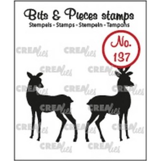(CLBP137)Crealies Clearstamp Bits & Pieces rendeer