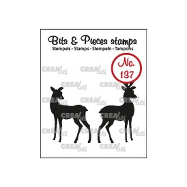 (CLBP137)Crealies Clearstamp Bits & Pieces rendeer