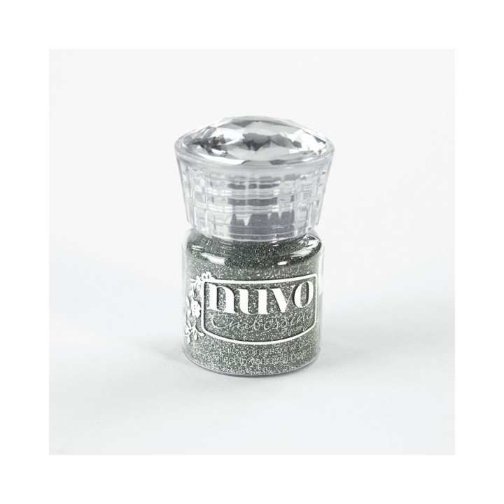 (597N)Tonic Studios Nuvo embossing powder glitter silver moonlight