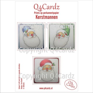 Q4Cardz Prints Kerstmannen Perkamentpapier