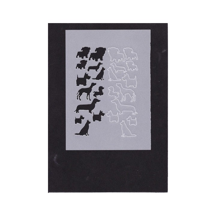 (TP3519E)PCA® - EasyEmboss Outlines or Silhouettes Dogs 1