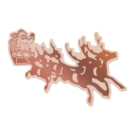 (CO726309)Couture Creations Highland Christmas Cut, Foil & Emboss Die Santa's Sleigh