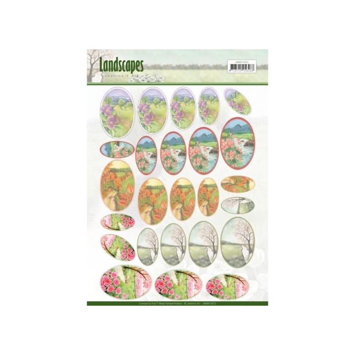 (JAMIN10003)Scenery mini knipvellen - Jeanine's Art - Landscapes - ovaal