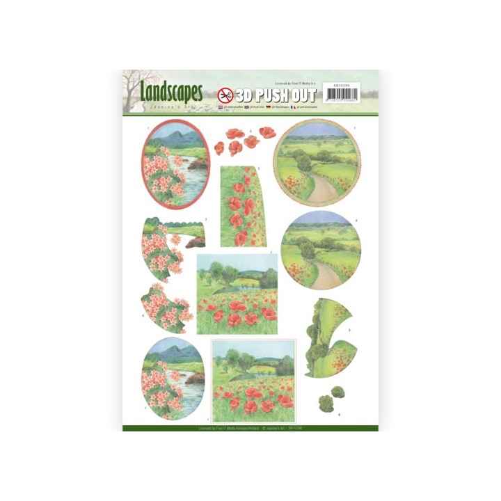 (SB10296)3D Pushout - Jeanine's Art - Landscapes - Summer Landscapes
