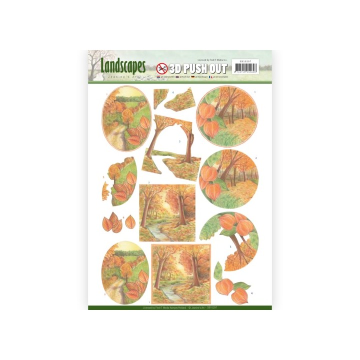(SB10297)3D Pushout - Jeanine's Art - Landscapes - Fall Landscapes