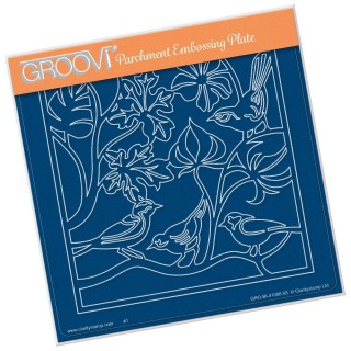(GRO-BI-41088-03)Groovi Plate A5 BIRDS ROOSTING