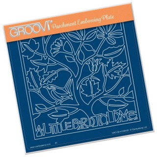 (GRO-BI-41086-03)Groovi Plate A5 A LITTLE BIRD TOLD ME