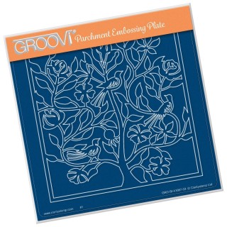 (GRO-BI-41087-03)Groovi Plate A5 BIRDS IN A TREE