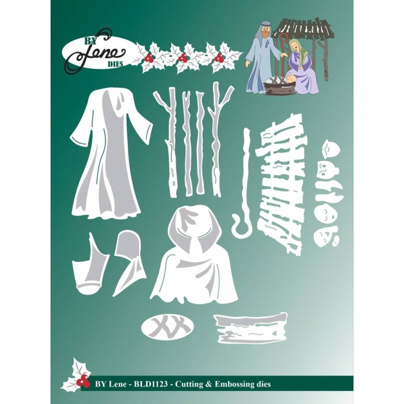 (BLD1123)By Lene Cutting & Embossing Dies Nativity Scene