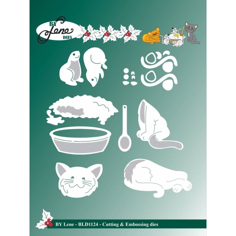 (BLD1124)By Lene Cutting & Embossing Dies Cats & Mouses
