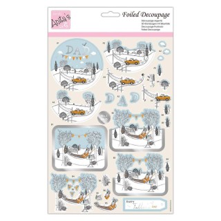 (ANT 169889)Anita's Foiled Decoupage Best Dad