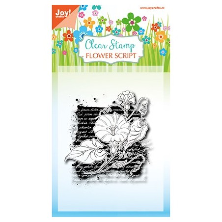 (6410/0387)Clear stamp Flower script