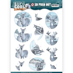(SB10305)3D Pushout - Amy Design - Keep it Cool - Cool Deers