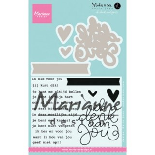 (KJ1727)Clear stamp Karin's Ik denk aan jou
