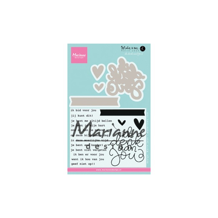(KJ1727)Clear stamp Karin's Ik denk aan jou
