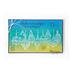 (TC0868)Clear stamp Tiny's border - Christmas baubles