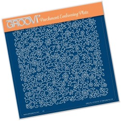 (GRO-FL-41100-03)Groovi Plate A5 FLORAL FLOURISH BACKGROUND