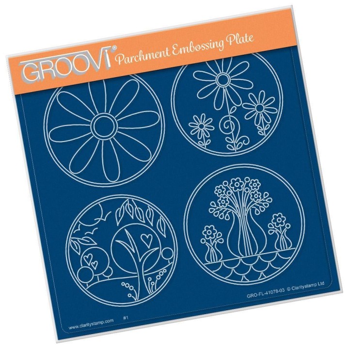 (GRO-FL-41078-03)Groovi Plate A5 SUMMER LAYERING CIRCLES